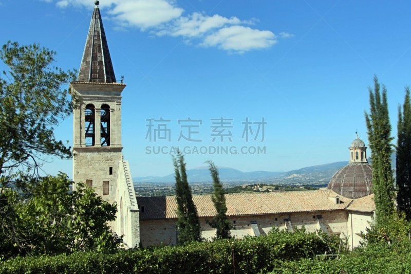 斯波列托,风景,翁布里亚大区,穹顶,图像,圆顶建筑,无人,植物,2015年
