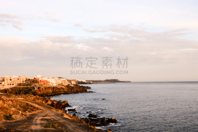 沙子,水,天空,水平画幅,无人,夏天,户外,防波堤,海浪,海滩