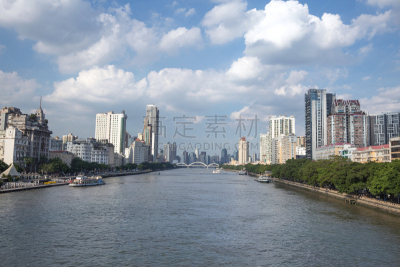 河流,广州,广东省,水,天空,新的,水平画幅,无人,海港,户外