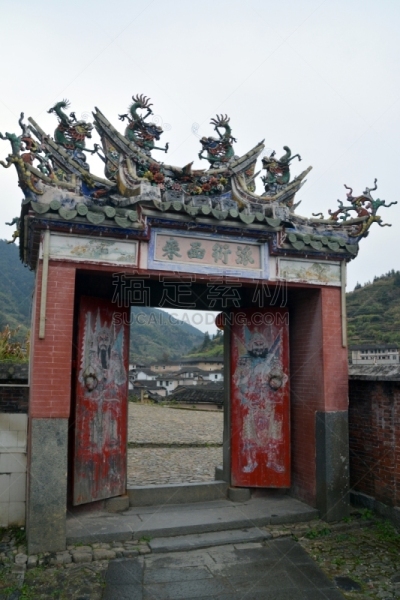 客家族,福建省,乡村,寺庙,中国,南京,传统,多云,中国东部,旅游目的地