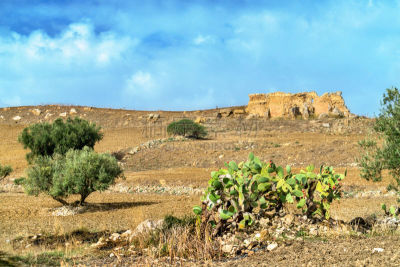 View of Dougga, an ancient Roman town in Tunisia