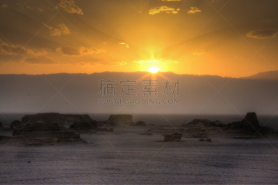 伊朗,可门,沙漠,天空,褐色,水平画幅,山,沙子,无人,夏天