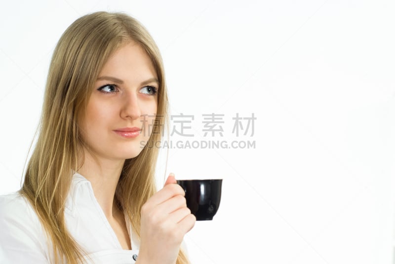 杯,女商人,可爱的,黑色,美,水平画幅,注视镜头,美人,鱼际隆起,白人