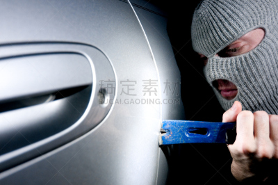 汽车,盗贼,车门,男性,青年男人,人,把手,破坏,偷盗