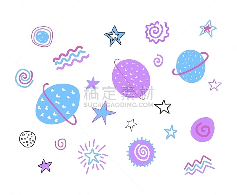 行星,星形,蓝色,紫色,抽象,可爱的,有序,斯堪的纳维亚半岛,几何形状,背景分离