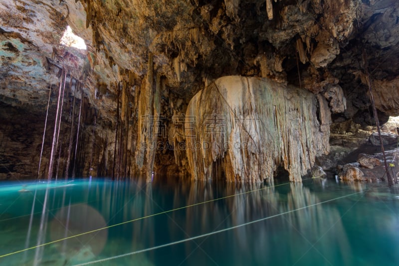 沼穴,尤卡坦州,墨西哥,水,水平画幅,地形,无人,河流,背景,自然美