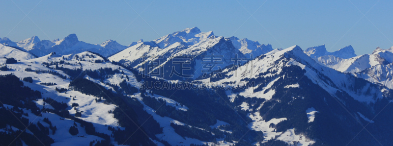 冬天,地形,沃州,瑞士,天空,休闲活动,水平画幅,山,雪,无人