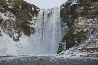 冰岛国,冬天,seljalandsfoss waterfall,灵性,夏天,自由,石头,超自然,四季,国际著名景点