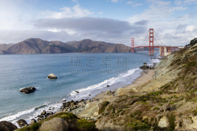 马林岬,风景,极端地形,海滩,桨叉架船,国际著名景点,云,加利福尼亚,著名景点