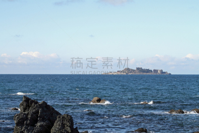 日本,岛,军舰,长崎,刺身船,端岛,能登半岛,日本明治维新时期工业革命遗址,防波堤,水