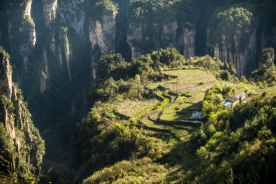张家界国家森林公园,天子山,瑶族,武陵源,张家界,湖南省,自然立柱,电梯,天空,公园
