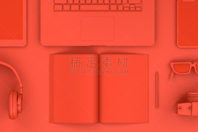技术,智能手机,红色,笔记本电脑,工作场所,概念,视角,咖啡杯,边框,铅笔