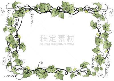 边框,抽象,藤蔓植物,卷须,植物,背景,绘画插图,植物茎,漩涡形,轮廓