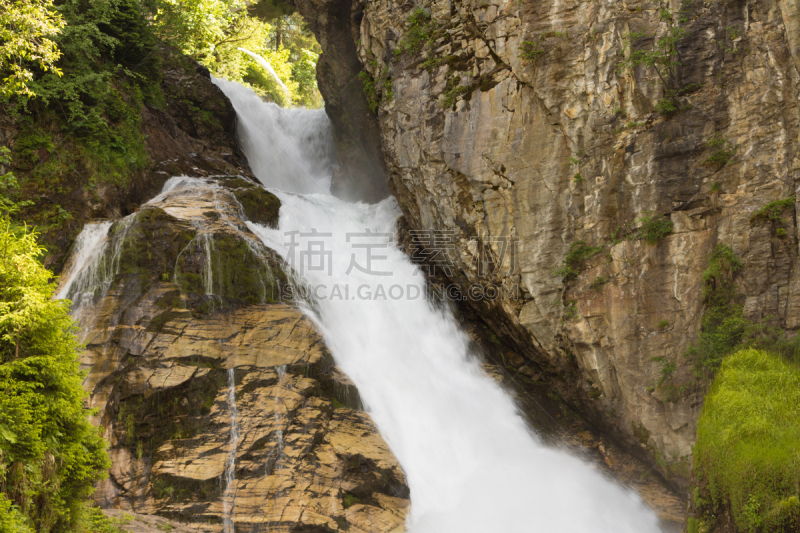 巴德加斯坦,奥地利,陆地,瀑布,萨尔茨堡,滑雪场,岩床,卡斯基德山脉,滑雪雪橇,水