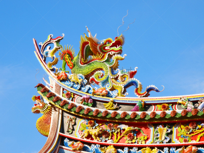 龙,屋顶,天空,古典式,天花板,东亚,女神,建筑业,名声,屋檐