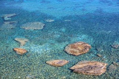 克里特岛,希腊,浅的,克利特海,水,褐色,水平画幅,无人,夏天