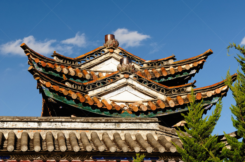 云南省,中国,大理,古代,宝塔,水平画幅,无人,传统,古老的,户外