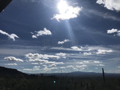 云,沙漠,明亮,在上面,闪亮的,偏远的,空的,云景,西南方向,图像