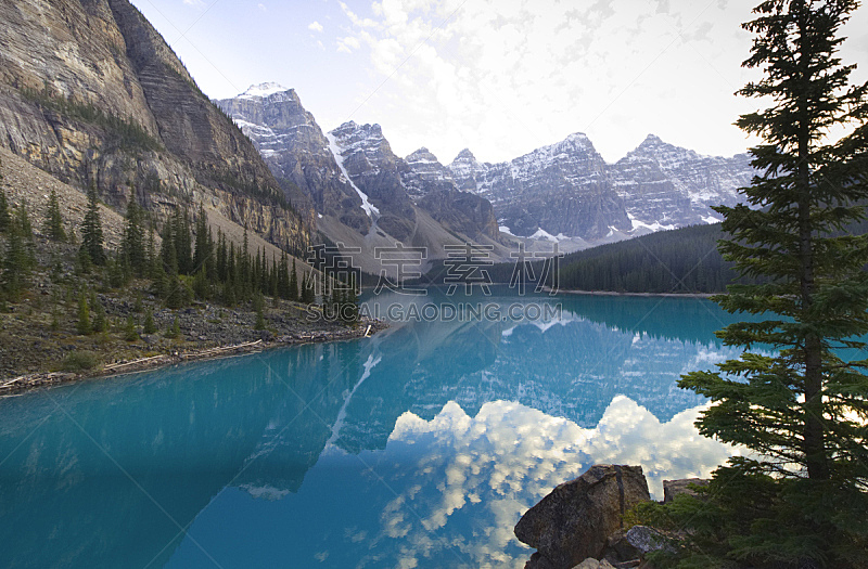加拿大,梦莲湖,雪,自然美,湖,加拿大落基山脉,户外,十峰谷,山脉,自然