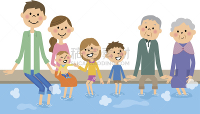 家庭,足浴,老年男人,四个孩子的家庭,仅日本人,婚姻,孙辈,母亲,父亲,儿童