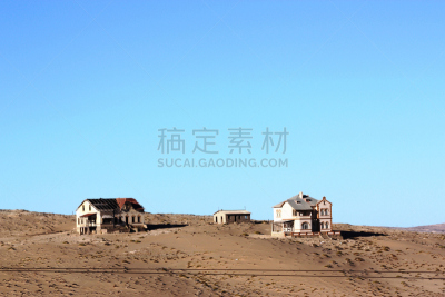 考尔曼斯考普,废城,天空,蓝色,纳米比亚,沙漠,金刚石矿,吕德里茨,荒野公路,矿难