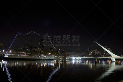 布宜诺斯艾利斯,阿根廷,城市,桥,女人,黄昏,波尔特 马德罗,马塔德罗马德里,圣地亚哥·卡拉特拉瓦