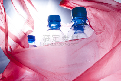 塑胶,瓶子,透明,蓝色,材料,废金属,古老的,空的,湿,垃圾