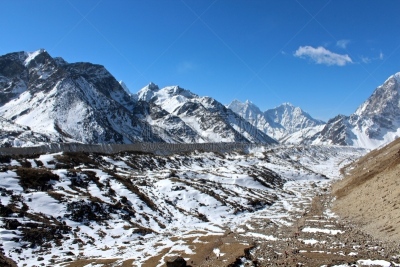 喜马拉雅山脉,山,地形,卡拉帕塔峰,坤布,珠穆朗玛峰,水平画幅,雪,无人,户外