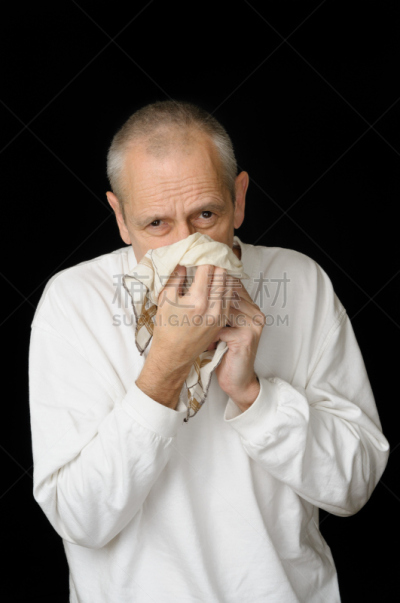 男人,手帕,拿着,垂直画幅,身体受伤,头痛,悲痛,情绪压力,白人,男性