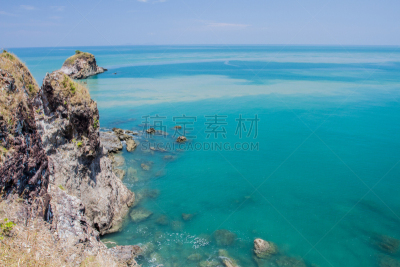 蓝塔岛,蓝色,海洋,海滩,鸡尾酒,天空,安达曼海,甲米,自然,悬崖