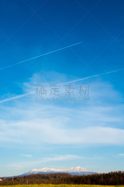 雪山,天空,山,秋天,浓烟,小路,大雪山,日本落叶松,旭岳火山,北海道