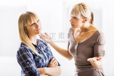 问题,少女,对牛弹琴,不理的,青少年,青春期,水平画幅,父母,单身母亲,家庭生活