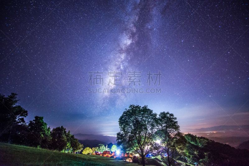 南省,银河系,泰国,星形,星星,太阳系,天空,公园,星系,水平画幅