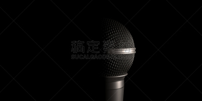 麦克风,黑色背景,留白,美国,水平画幅,无人,全景,特写,传声器架,活力