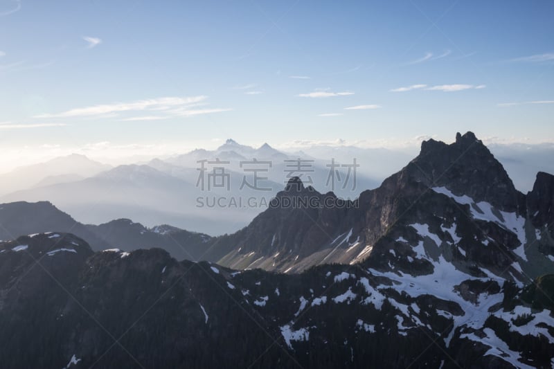 地形,航拍视角,加拿大,天空,美,公元前,水平画幅,无人,夏天,温哥华