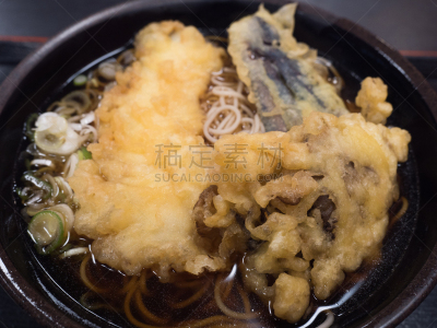 天麸罗,荞麦面,日本,在上面,炸制食物,饮食,日本食品,食品,图像,面条
