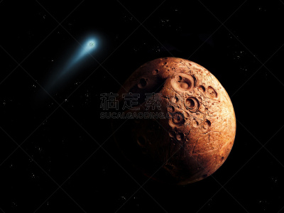 行星,太空,有包装的,陨石坑