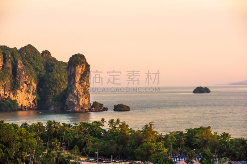 风景,海洋,悬崖,岛,旅途,热带气候,环境,云,船,海岸线