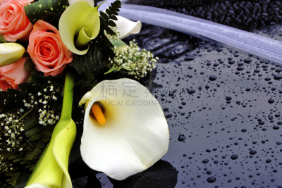花束,黛安娜公主,玫瑰,湿,50周年,结婚第五十周年纪念日,汽车,图像,婚礼