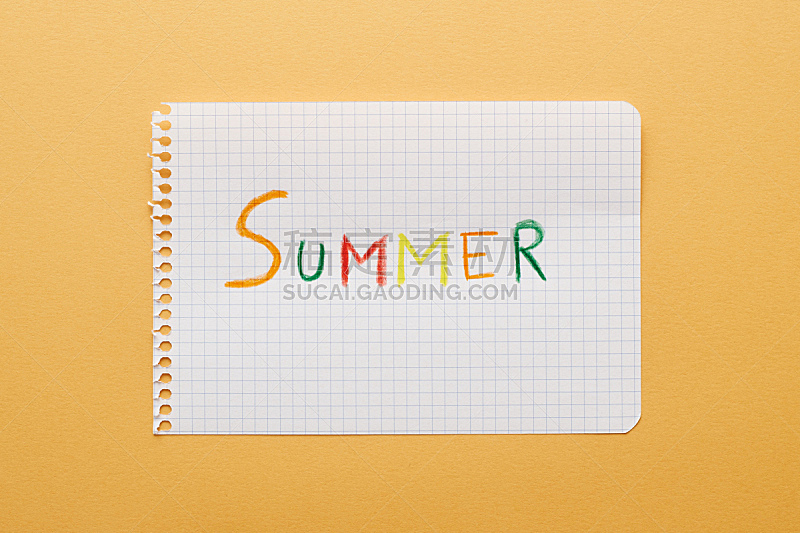 夏天,书页,单词,笔记本,水平画幅,周末活动,儿童,纹理,绿色,蓝色