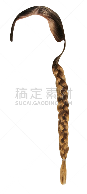 女人,头发,金色头发,女性,发辫,褐色,分离着色,背景分离,华贵,一个人