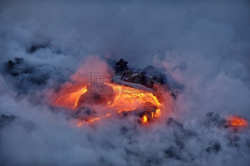 热,火山,太平洋,熔岩,水,几劳亚活火山,云,火山岩,自然神力,灰