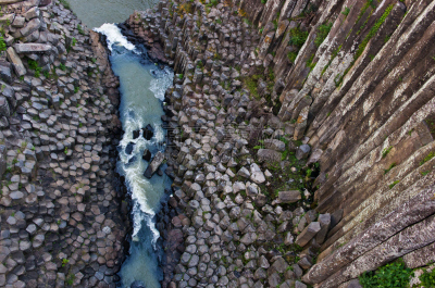 Basaltic Prisms of Santa Maria Regla. Mexico