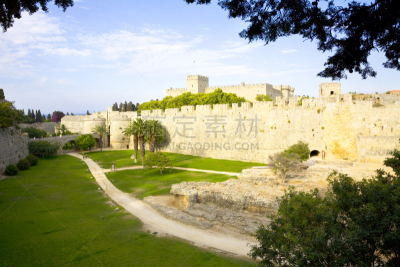 宫殿,大约14世纪,水平画幅,罗德岛,建筑,多德卡尼斯群岛,欧洲,要塞,建筑结构,罗德城