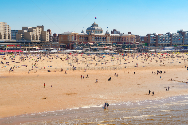 海牙,斯海弗宁恩,海滩,华贵,建筑物门,公园,著名景点,春天,夏天,天空