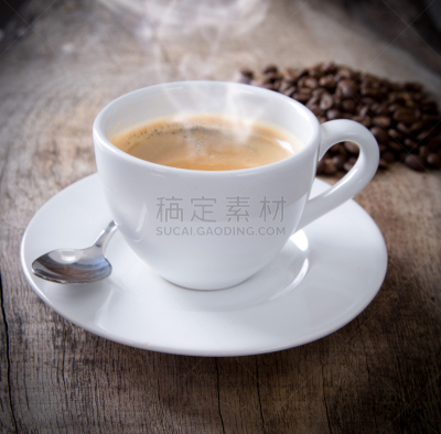 咖啡杯,烤咖啡豆,褐色,芳香的,水平画幅,无人,乡村风格,饮料,烟,特写