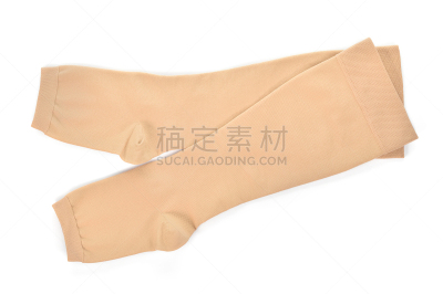 长袜,白色背景,健康保健,压力,物理压力,静脉曲张,血凝结,高膝袜,水平画幅,背景分离