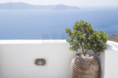 地中海,梯田,克利特海,赤土陶器,天空,水平画幅,无人,夏天,异国情调,户外