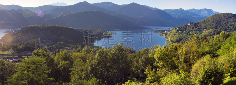彩色图片,奥它湖,夏天,航拍视角,水,水平画幅,户外,干净,白人,湖