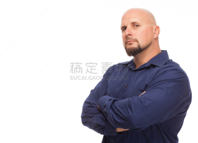 男人,男性美,假笑,双臂交叉,鬓角,美,络腮胡子,水平画幅,美人,衬衫